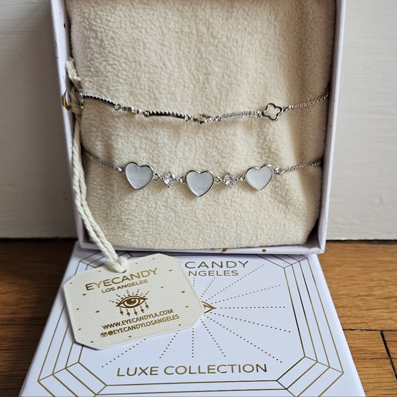 Arm Candy Heart & Clover adjustable Bracelet - Picture 11 of 12